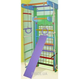 Фото Irelle Спортивный уголок "Буратино" 210см с навесным турником и доской Фото Irelle Спортивный уголок "Буратино" 210см с навесным турником и доской