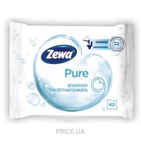 Zewa Туалетная бумага влажная Pure 42 шт