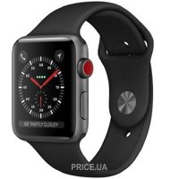Apple Watch Series 3 (GPS) 42mm Space Black Stainless Steel Case with Black Sport Band (MQK92)