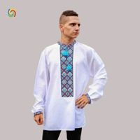 Фото Рубашка Украинская вышиванка 537 цвет белый размер