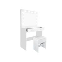 Туалетний столик + табурет Avko ADT 3 White LED пі